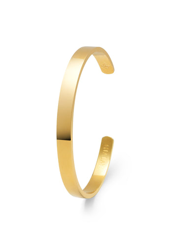 Nialaya Men's Bangle Men's Gold Open Cuff Bangle Men's Gold Open Cuff Bangle